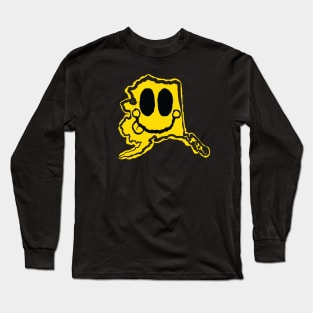 Alaska Happy Face with tongue sticking out Long Sleeve T-Shirt